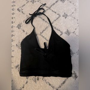 Garage bow halter top